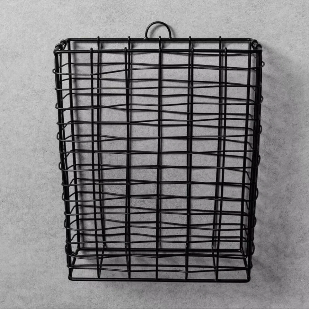 Hearth & Hand with Magnolia - Black Wall Wire Storage Basket NEW WITH TAGS